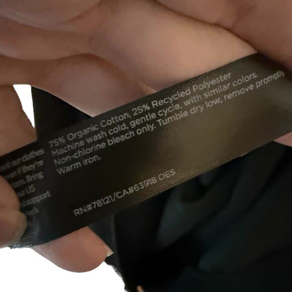 Eileen Fisher Women's Large Black Velour L/S Drop Shoulder Tunic Sweatshirt - Picture 5 of 10